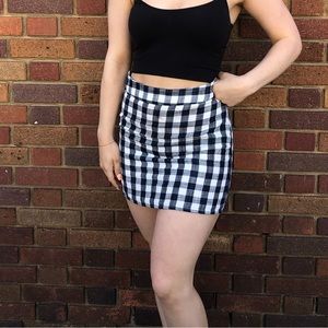 Gingham Mini Skirt